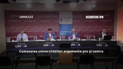 Dezbaterea publică organizată de Agenția de presă IPN la tema „Comasarea universităților: argumente pro și contra”