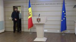 Briefing de presă al deputaților din Fracțiunea parlamentară a Blocului Comuniștilor și Socialiștilor în timpul ședinței Parlamentului Republicii Moldova din 7 iulie 2022