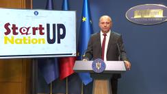 Conferință de presă susținută de ministrul Antreprenoriatului și Turismului, Constantin-Daniel Cadariu, pe tema lansării Programului Start-Up Nation 2022