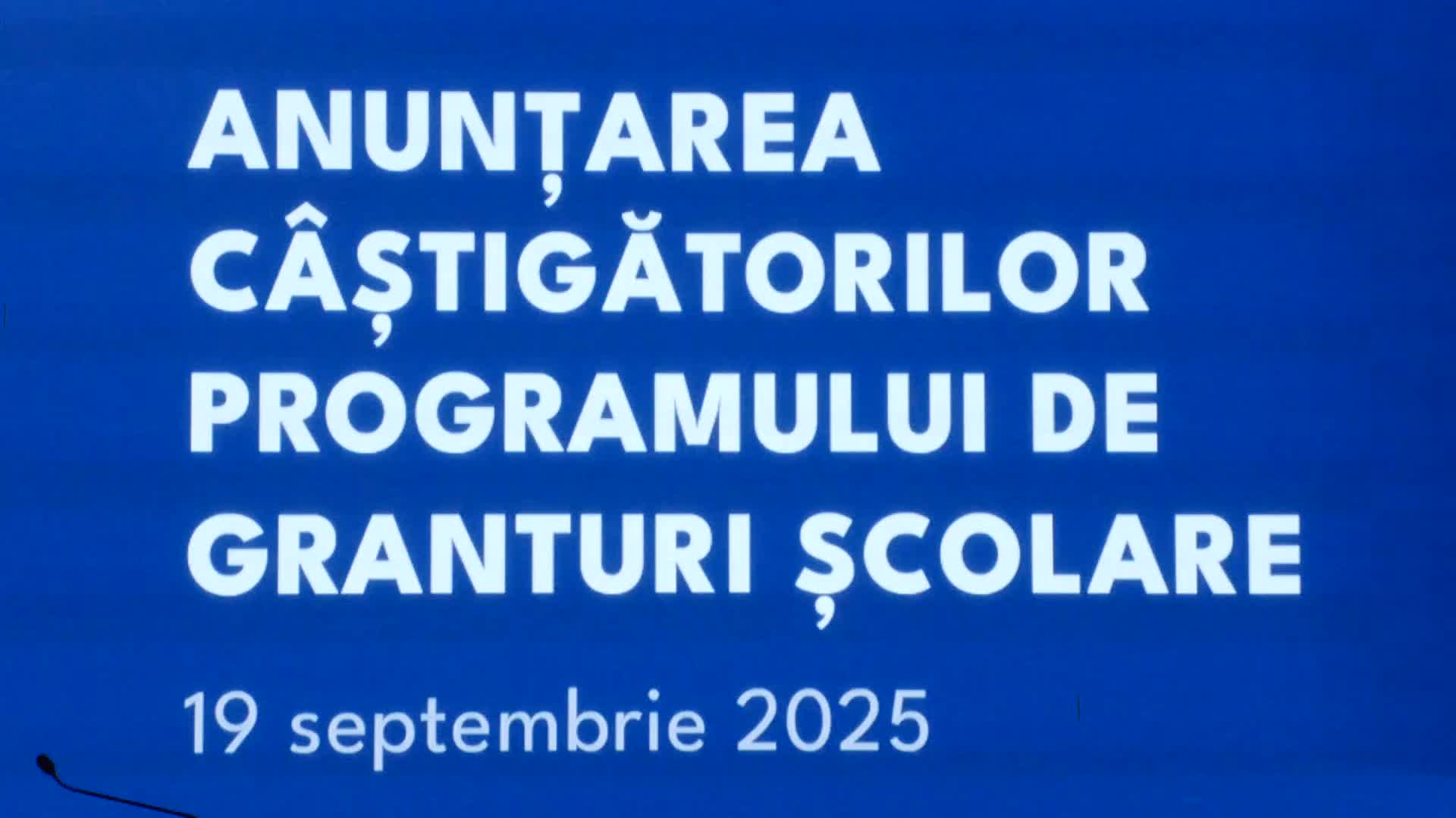 Evenimentul de anunțare a câștigătorilor Programului de Granturi Școlare