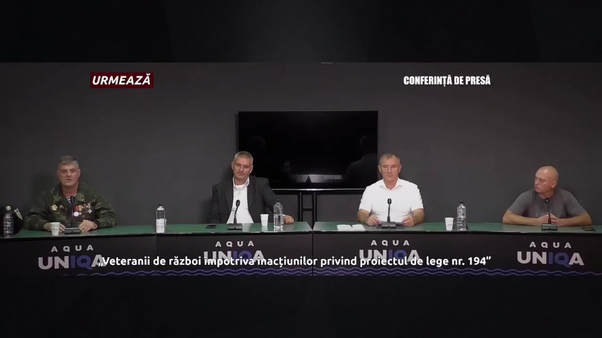 Conferință de presă cu tema „Veteranii de război împotriva inacțiunilor autorităților publice privind proiectul de lege nr. 194, votat în prima lectură și rezolvarea lentă a problemelor veteranilor de război”