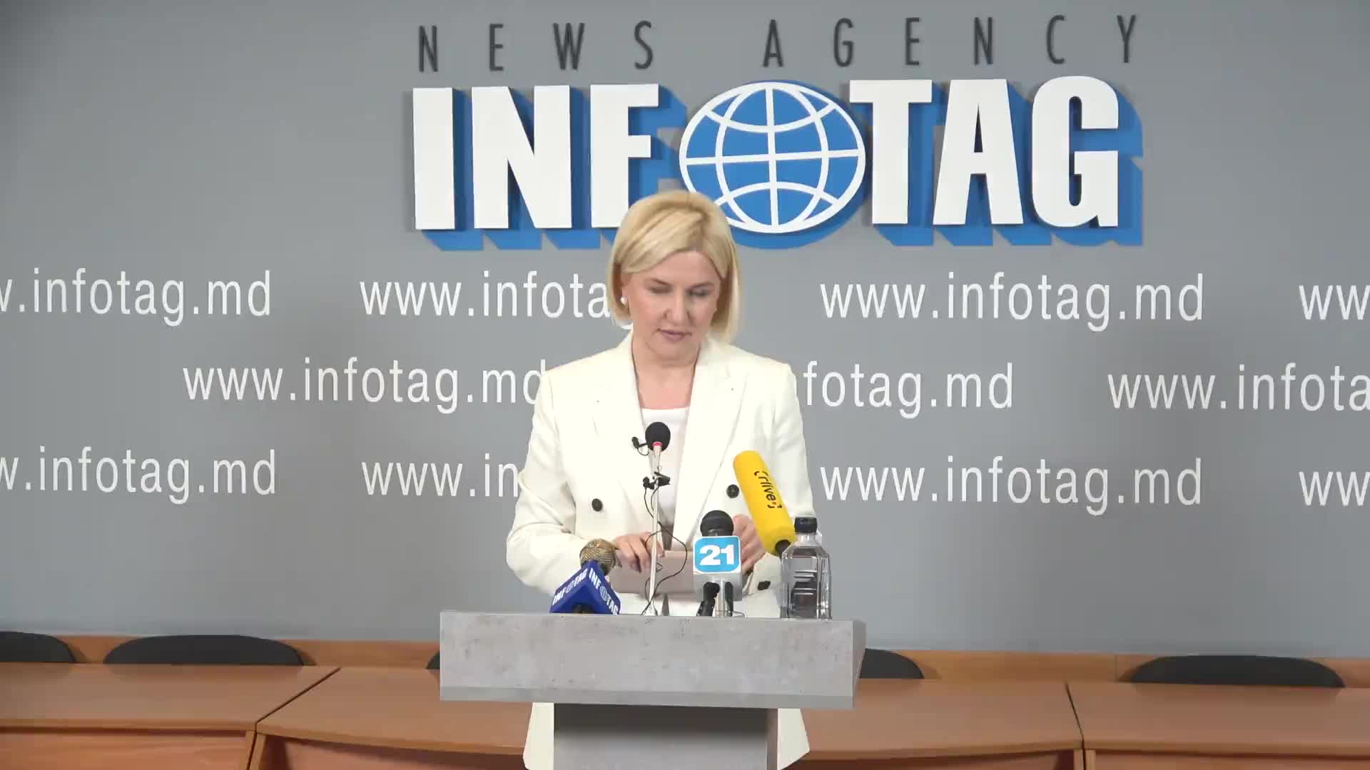 Briefing de presă susținut de fondatoarea „Platformei Moldova”, Irina Vlah, cu tema „Adresare către cetățenii Republicii Moldova”