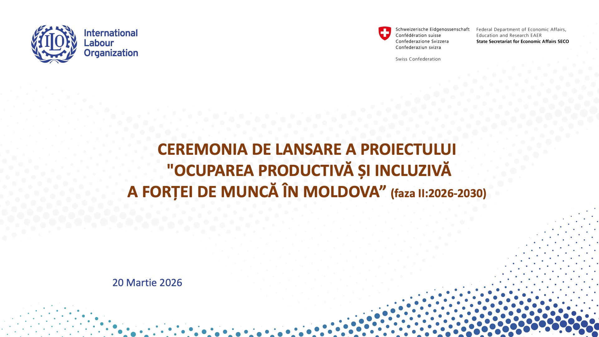 Lansarea fazei a doua a proiectului „Locuri de muncă incluzive și productive în Republica Moldova”