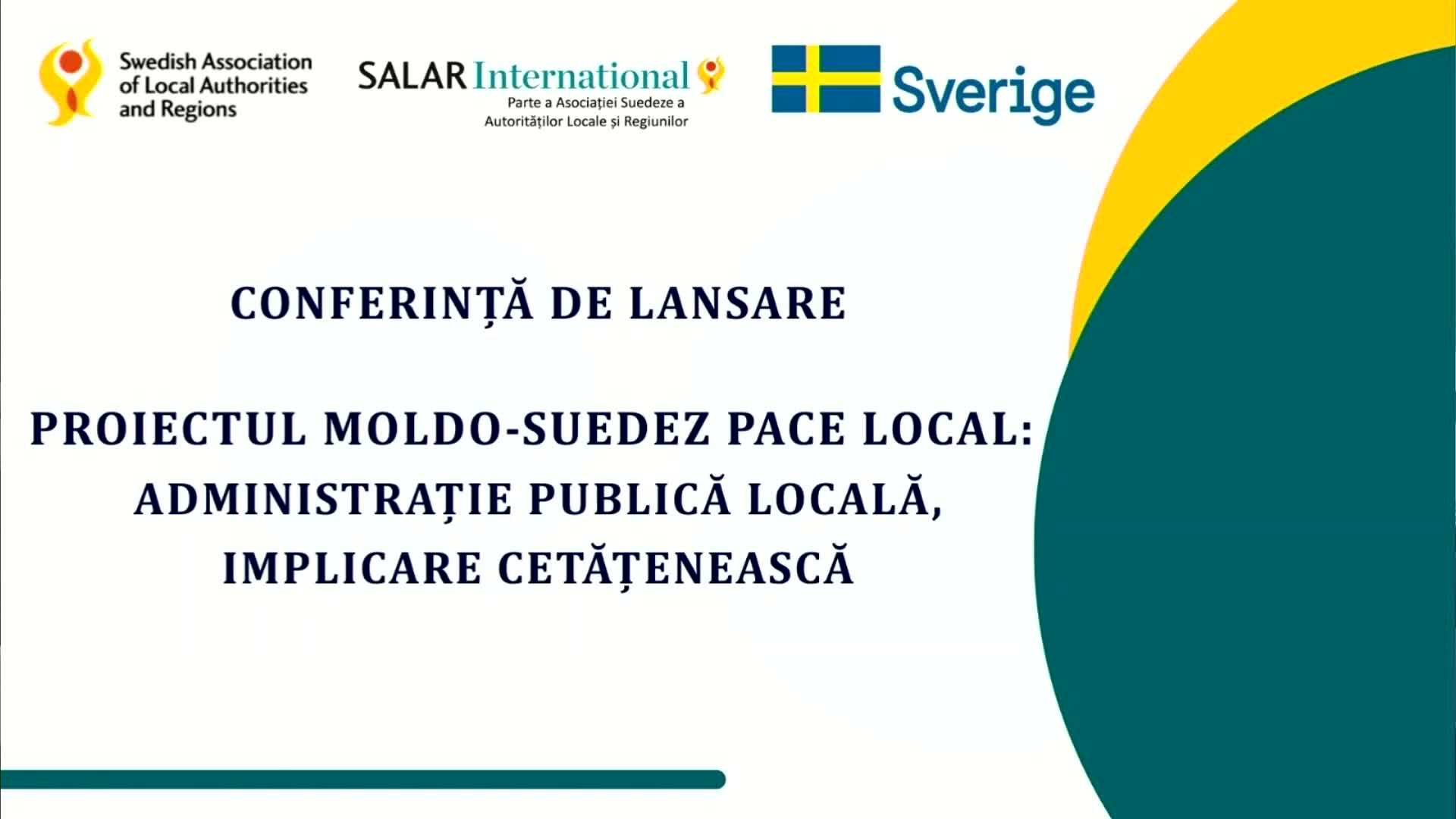 Conferința de lansare Proiectul Moldo-Suedez PACE Local: Administrație Publică Locală, Implicare Cetățenească