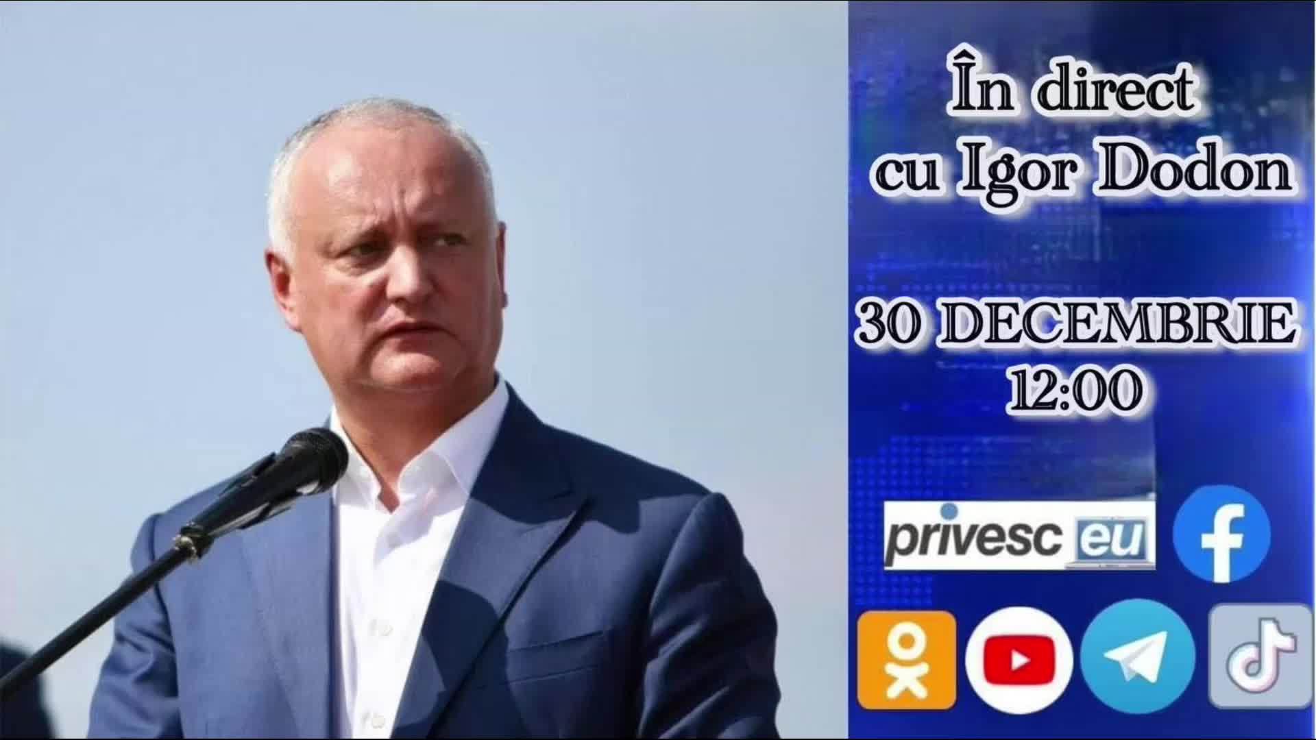 În direct cu Igor Dodon