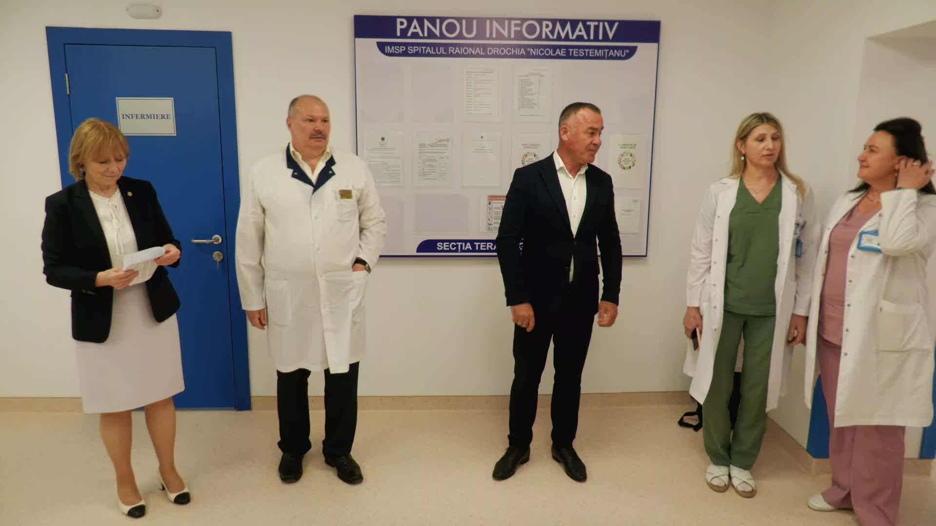 Evenimentul de inaugurare a Secției terapie și geriatrie a Spitalului Raional Drochia, după reparație capitală