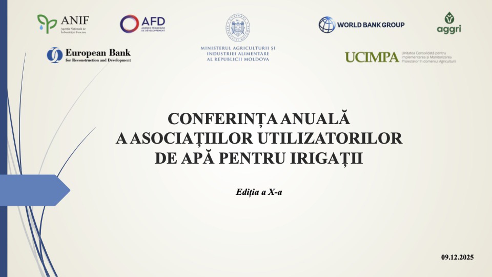 Conferința anuală a Asociațiilor Utilizatorilor de Apă pentru Irigații, ediția a X-a