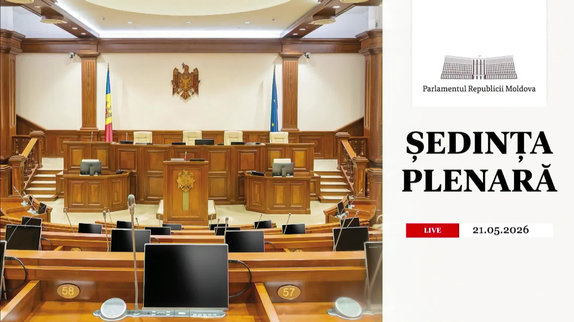 Ședința Parlamentului Republicii Moldova din 21 mai 2026
