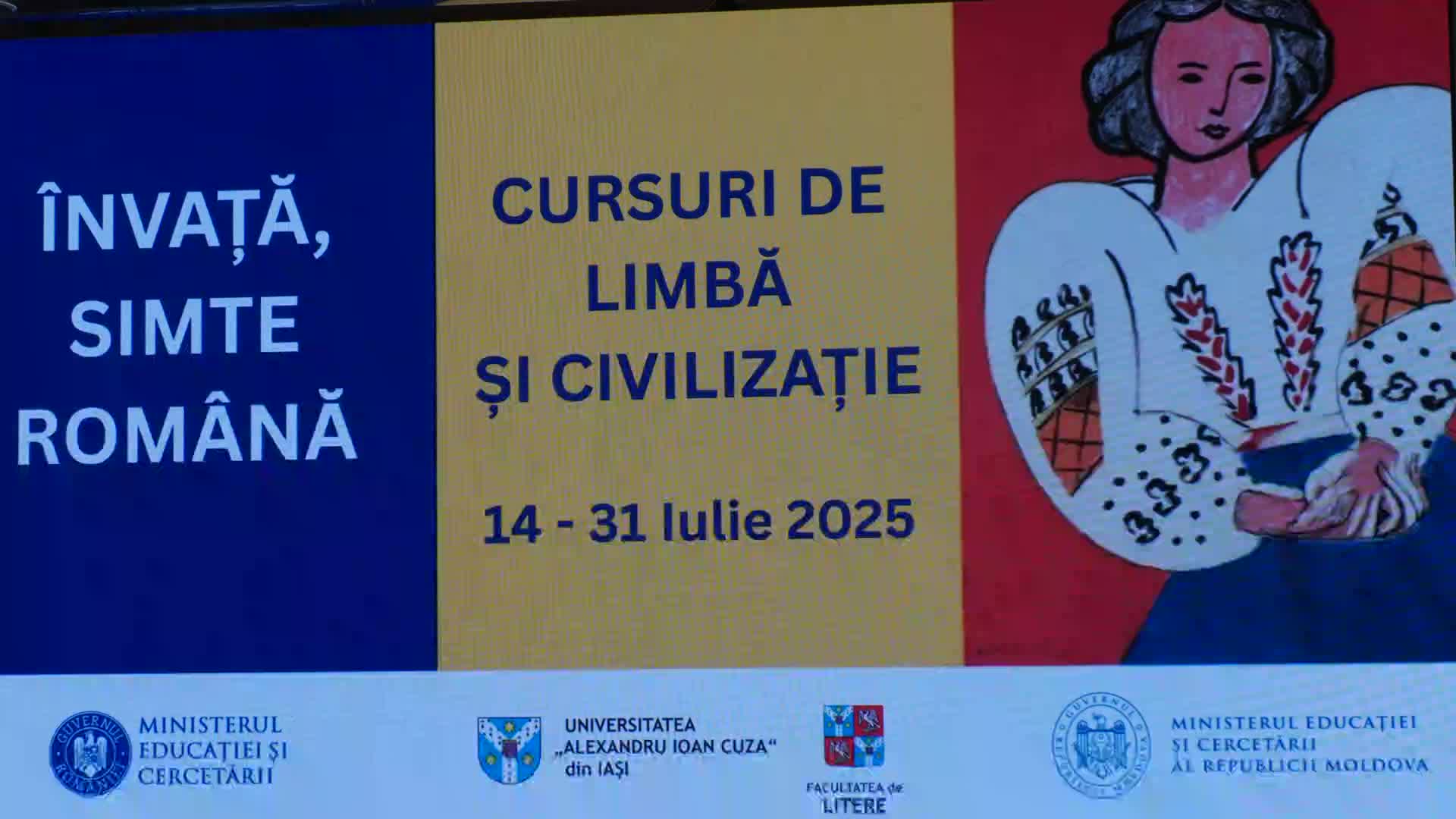 Conferință de presă organizată de Ministerul Educației și Cercetării al Republicii Moldova privind plecarea în România a 100 de profesori de limbă și literatură română din instituțiile de învățământ alolingve din mai multe raioane ale Republicii Moldova, la cursuri intensive de limbă română