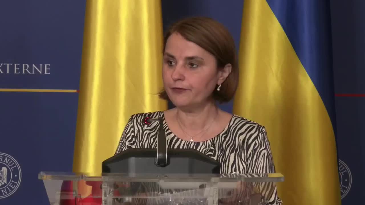 Declarații de presă susținute de ministrul afacerilor externe al României, Luminița Odobescu, și ministrul afacerilor externe al Ucrainei, Andrii Sybiha