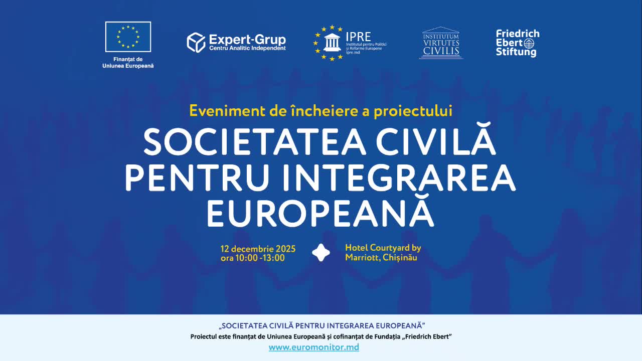 Evenimentul de încheiere a proiectului „Societatea Civilă pentru Integrarea Europeană”