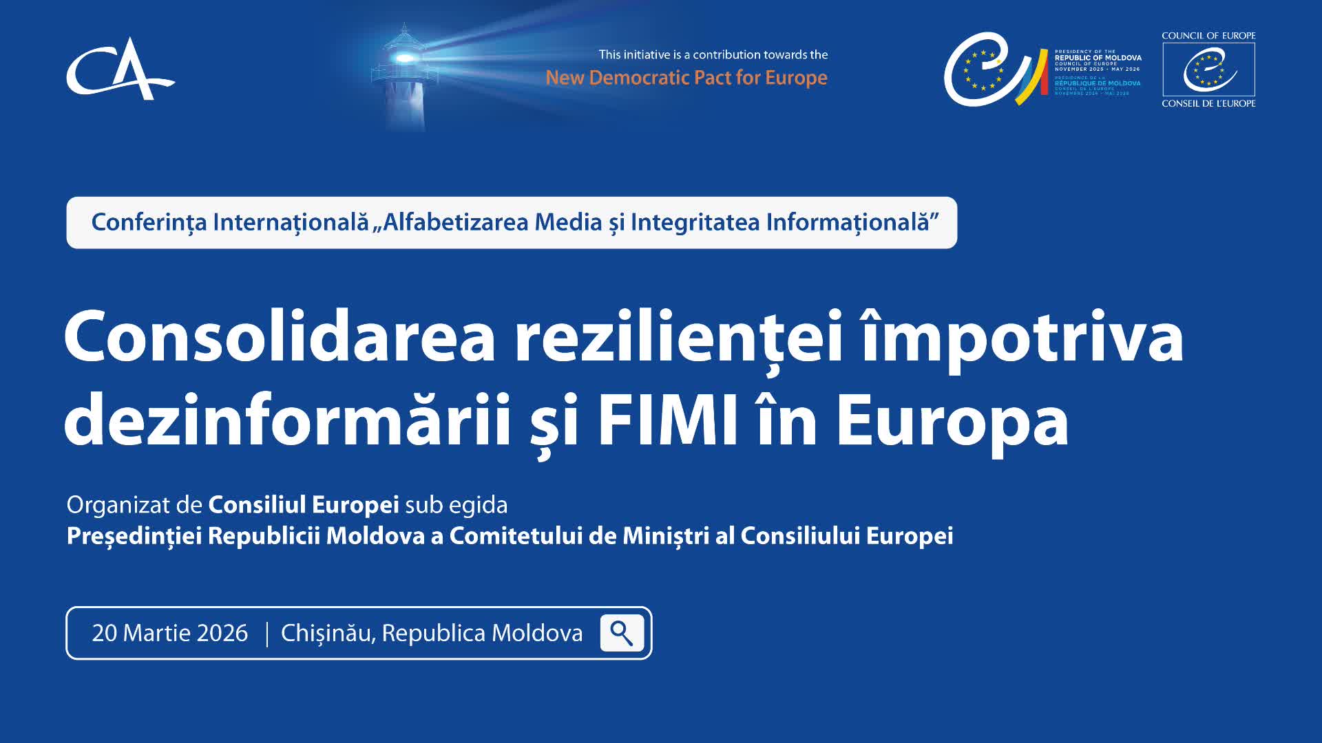 Conferința Internațională „Alfabetizarea Media și Integritatea Informațională: Consolidarea rezilienței împotriva dezinformării și FIMI în Europa”