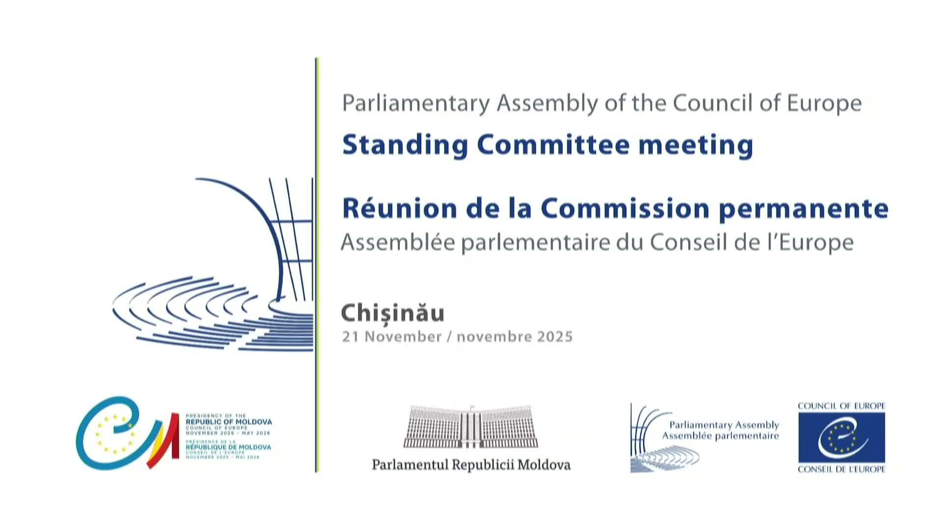 Reuniunea Comitetului Permanent al Adunării Parlamentare a Consiliului Europei