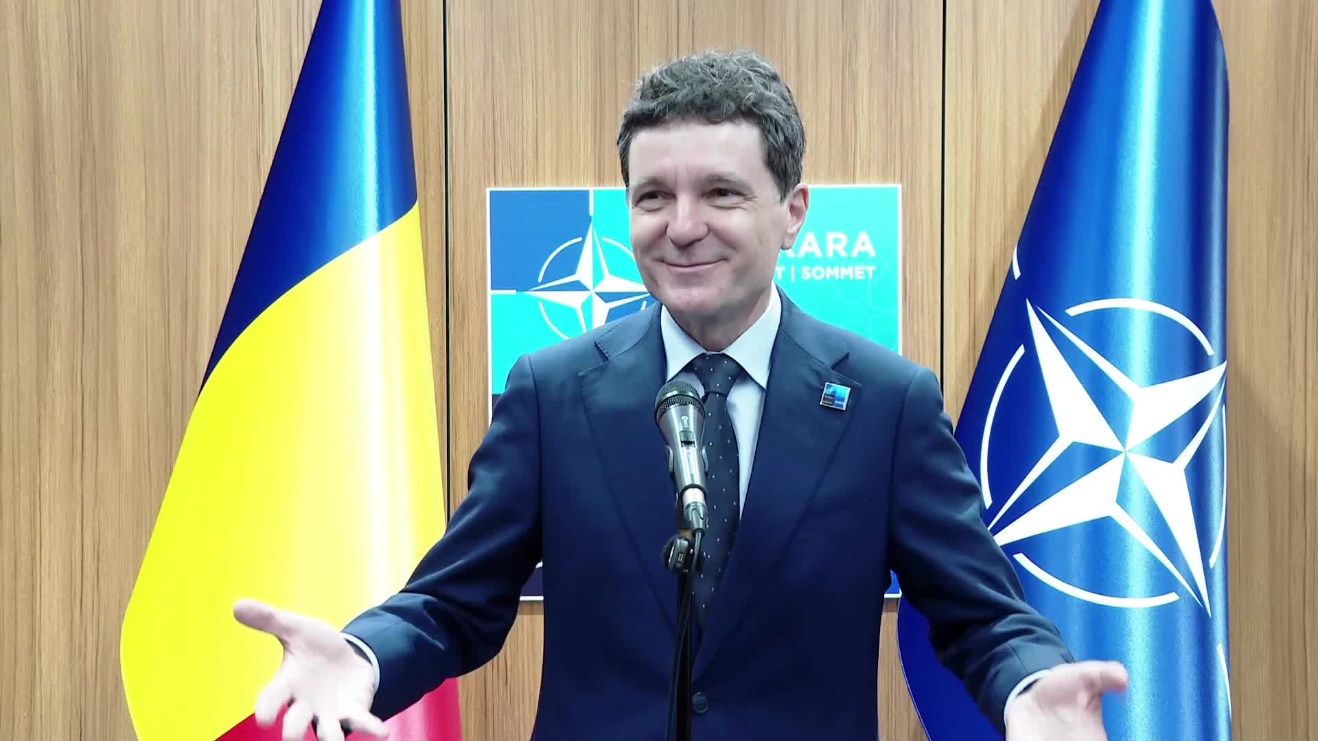 Declarație de presă susținută de Președintele României, Nicușor Dan, înaintea participării la Summitul NATO de la Ankara, Republica Turcia