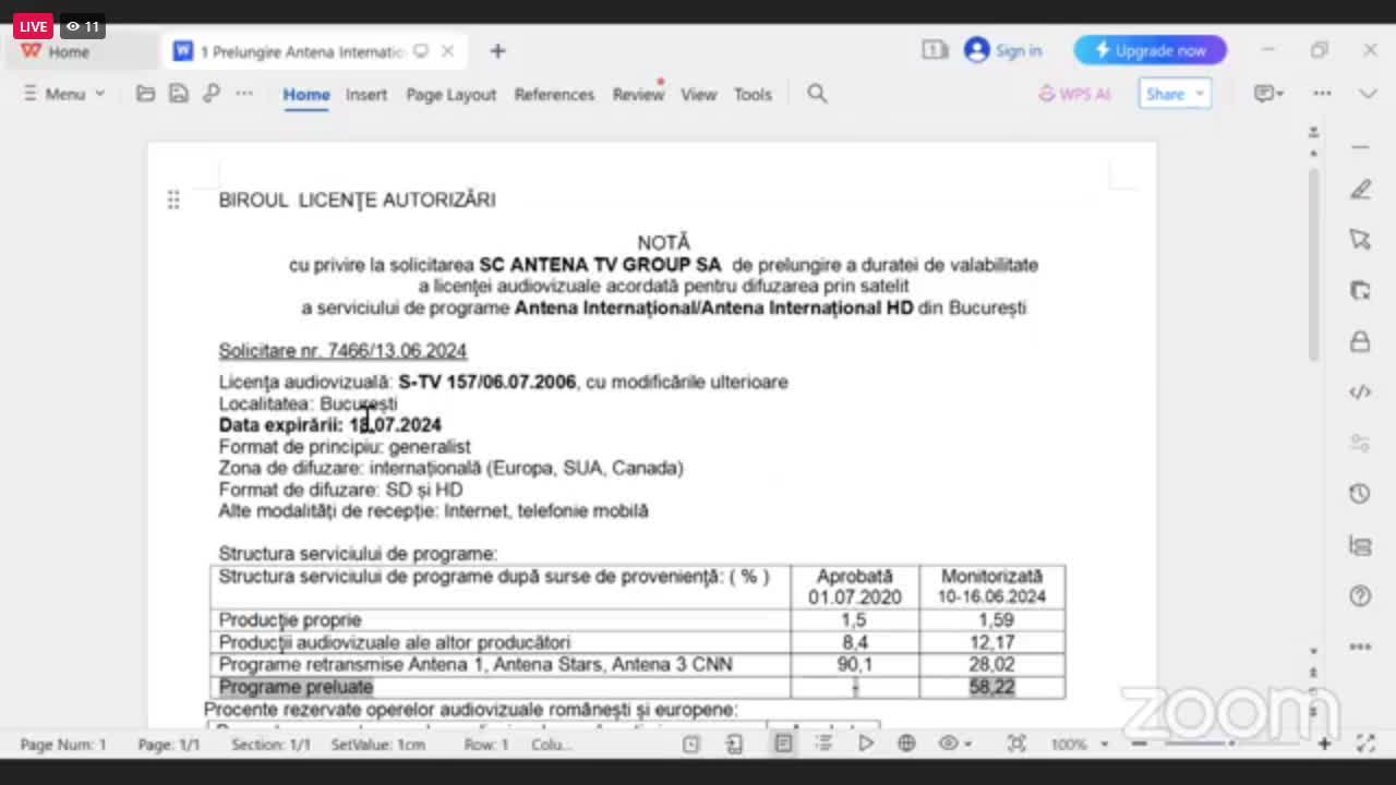 Ședința Consiliului Național al Audiovizualului din 9 iulie 2024