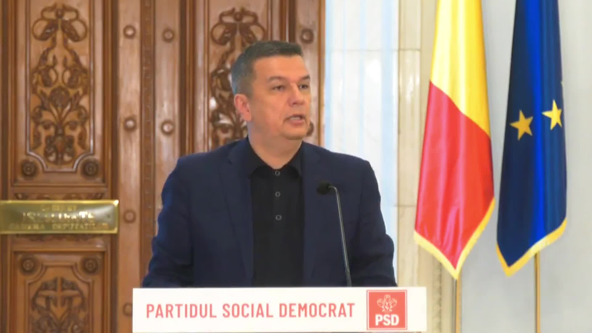 Declarație de presă susținută de președintele PSD și președintele Camerei Deputaților, Sorin Grindeanu