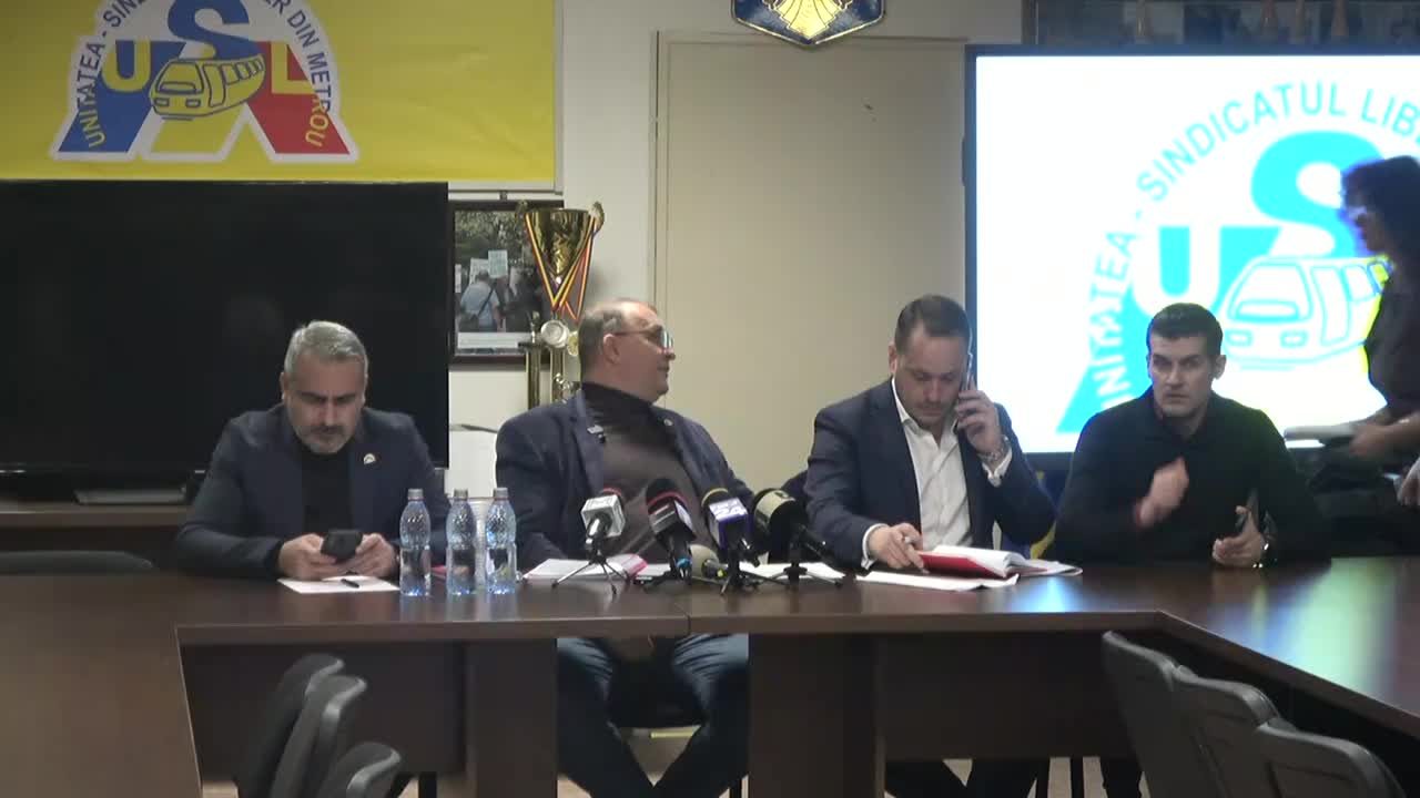 Conferință de presă organizată de Unitatea Sindicatul Liber Metrou pe tema „Metroul Bucureștean aproape de blocaj”