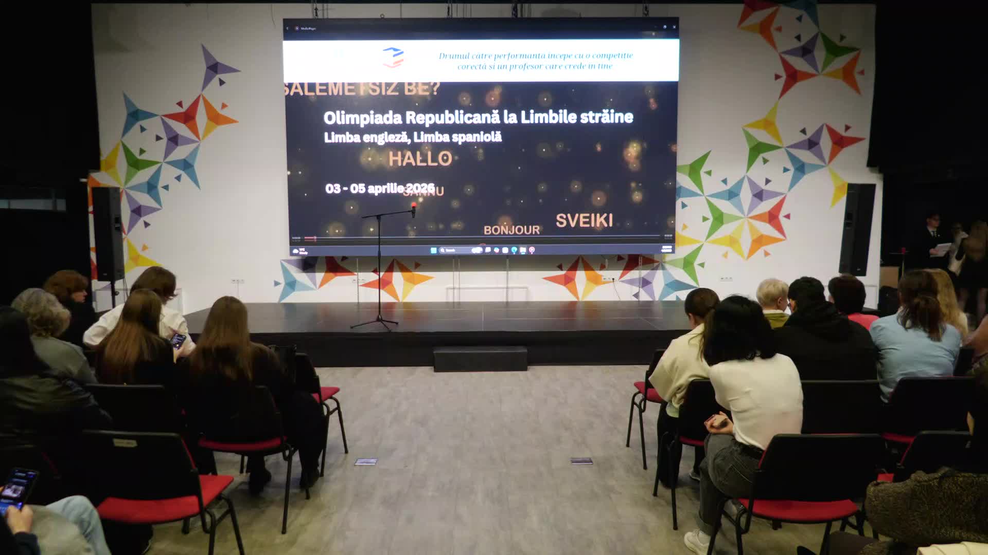 Festivitatea de deschidere a Olimpiadei Republicane la Limbile străine: Limba engleză, Limba spaniolă