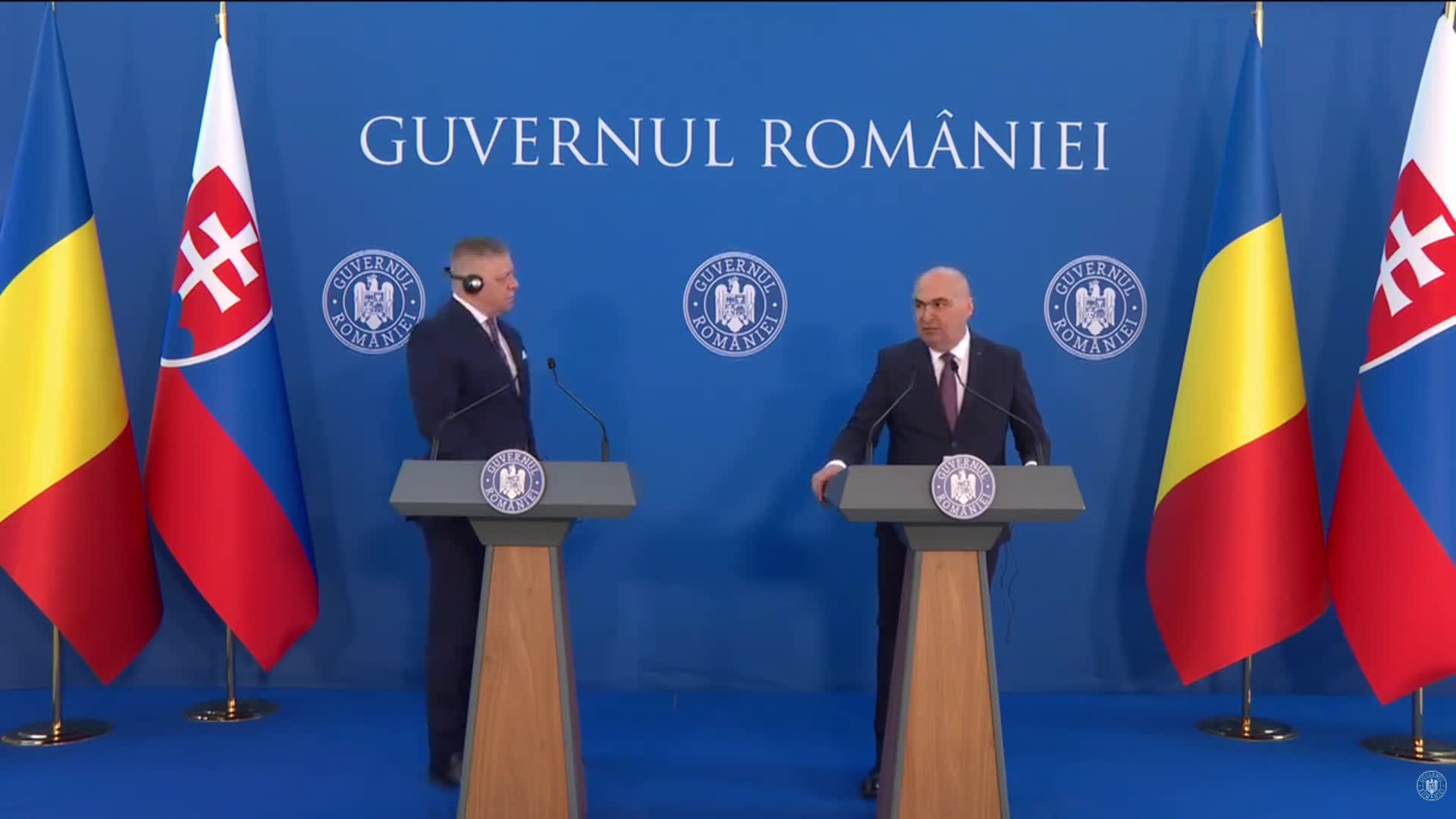 Declarații de presă susținute de prim-ministrul României, Ilie Bolojan, și prim-ministrul Republicii Slovace, Robert Fico