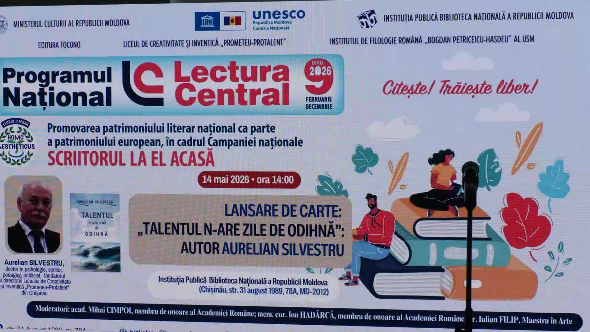 Lansarea volumului „Talentul n-are zile de odihnă”, semnat de scriitorul Aurelian Silvestru