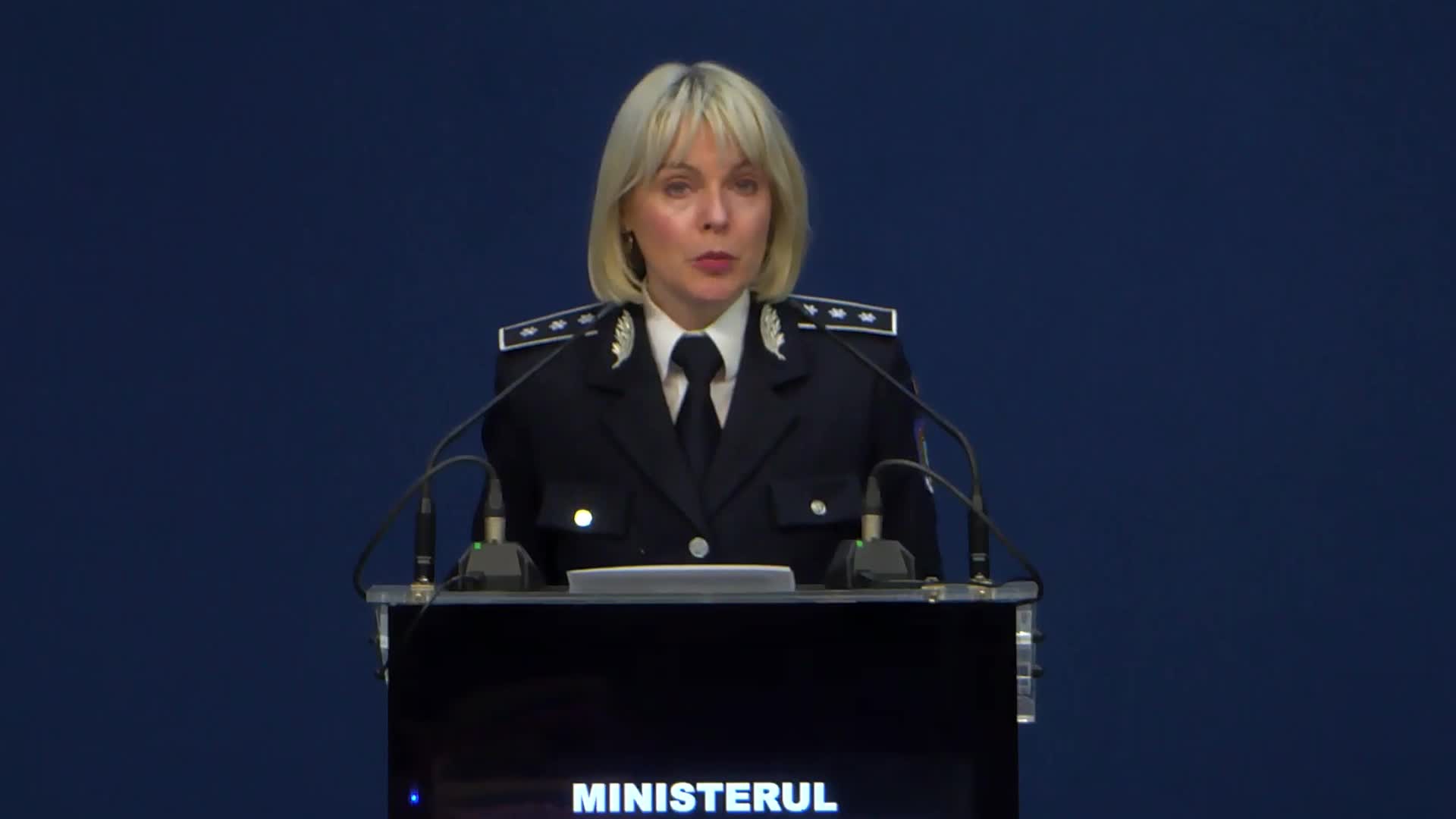Declarație de presă susținută de purtătorul de cuvânt al Ministerului Afacerilor Interne, comisar șef de poliție Monica Dajbog în contextul desfășurării alegerilor locale parțiale - ora 13