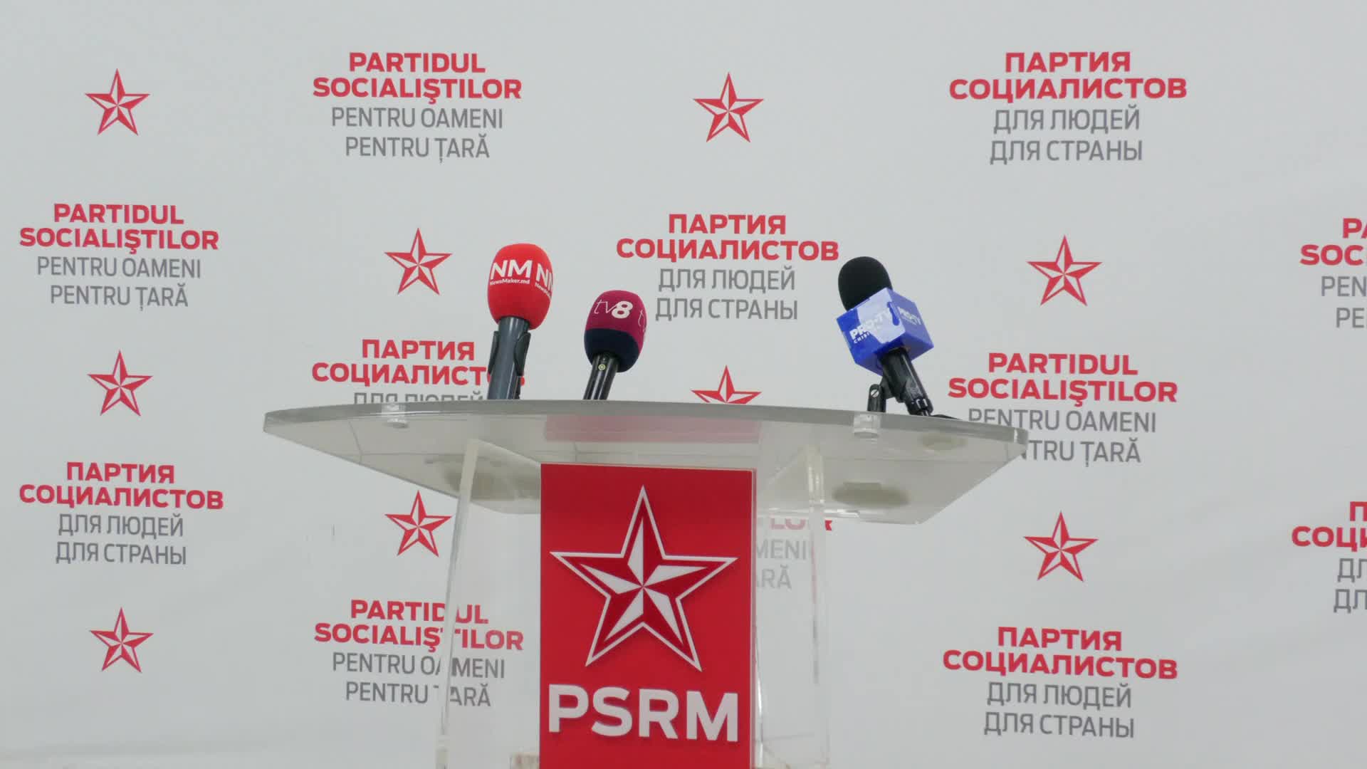 Conferință de presă susținută de președintele Partidului Socialiștilor din Republica Moldova, Igor Dodon, pe subiecte de actualitate politică