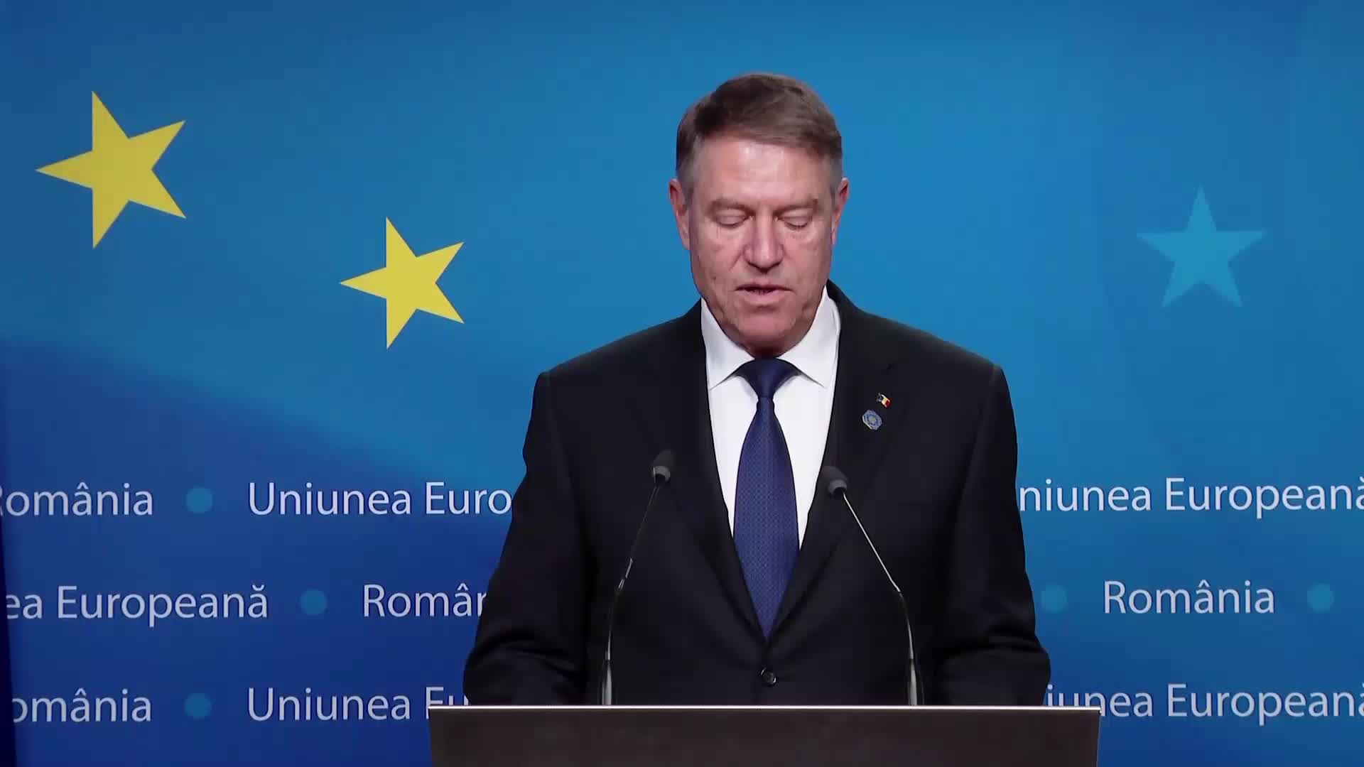 Declarații de presă susținute de președintele României, Klaus Iohannis, înaintea participării la reuniunea informală a Consiliului European