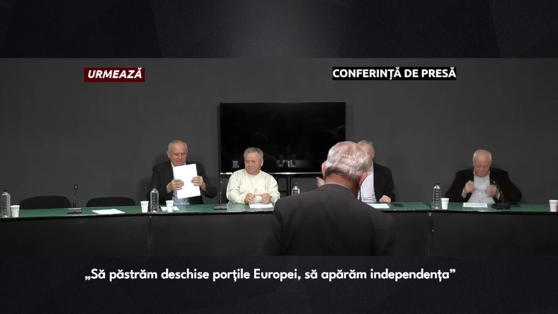 Conferință de presă organizată de Consiliul de Administrație a Asociației „Parlamentul '90” cu tema „Să păstrăm deschise porțile Europei, să apărăm independența”