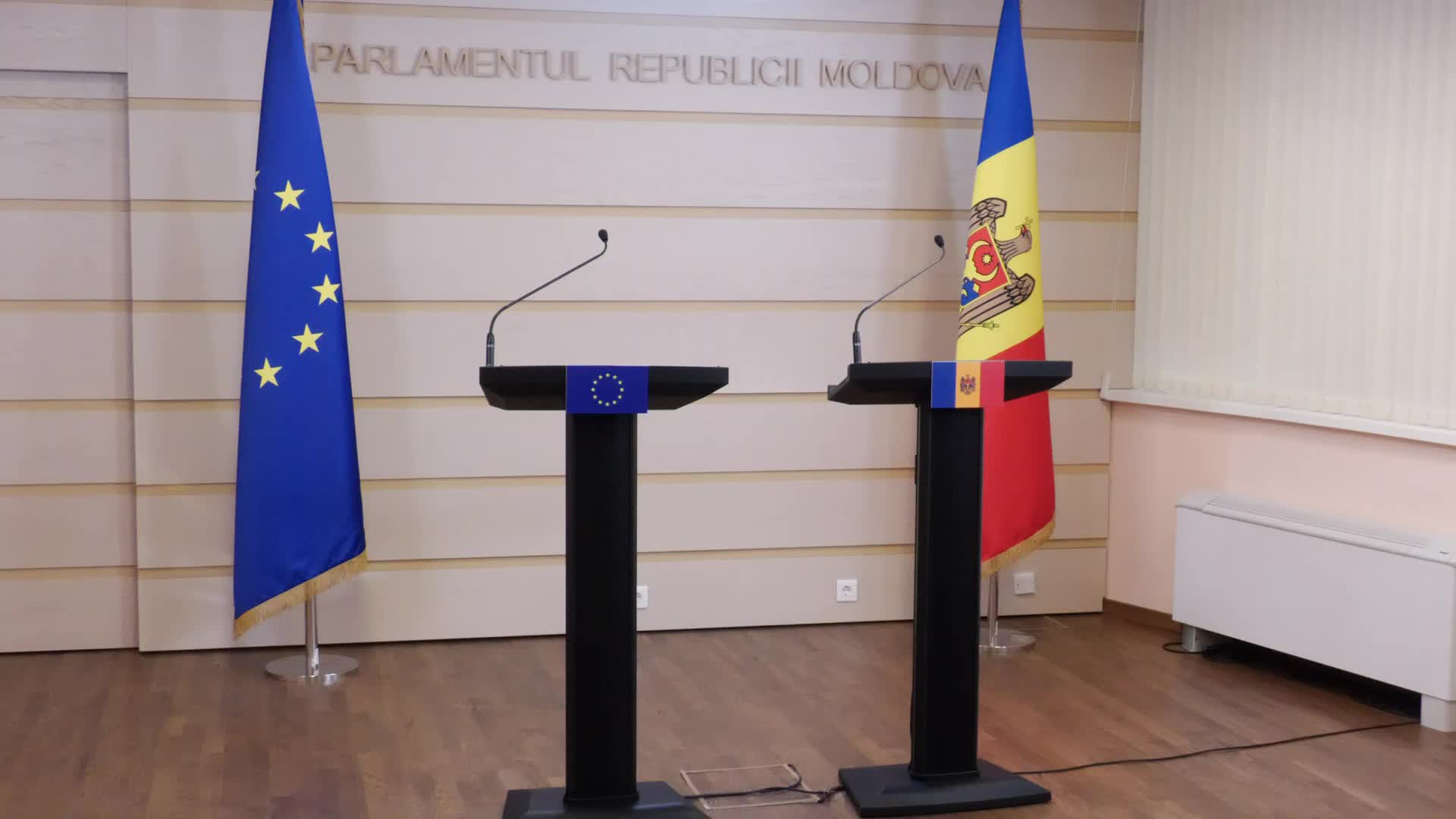 Conferință de presă susținută de copreședinții Comitetului Parlamentar de Asociere RM-UE, Marcel Spatari și Siegfried Mureșan