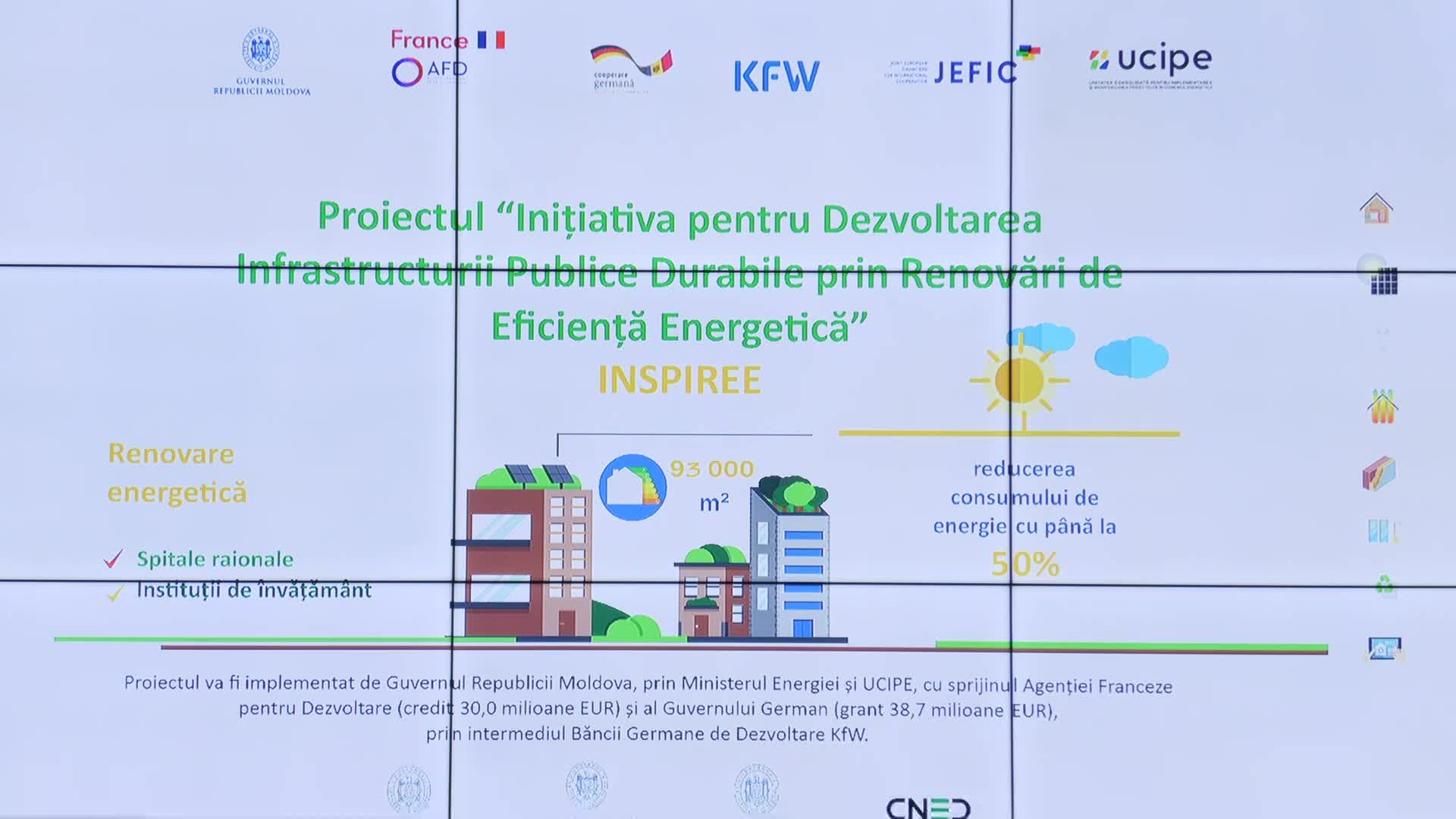 Ceremonia de semnare acordului de colaborare cu prima instituție beneficiară în cadrul Proiectului INSPIREE – Inițiativa pentru dezvoltarea infrastructurii publice durabile prin renovări de eficiență energetică