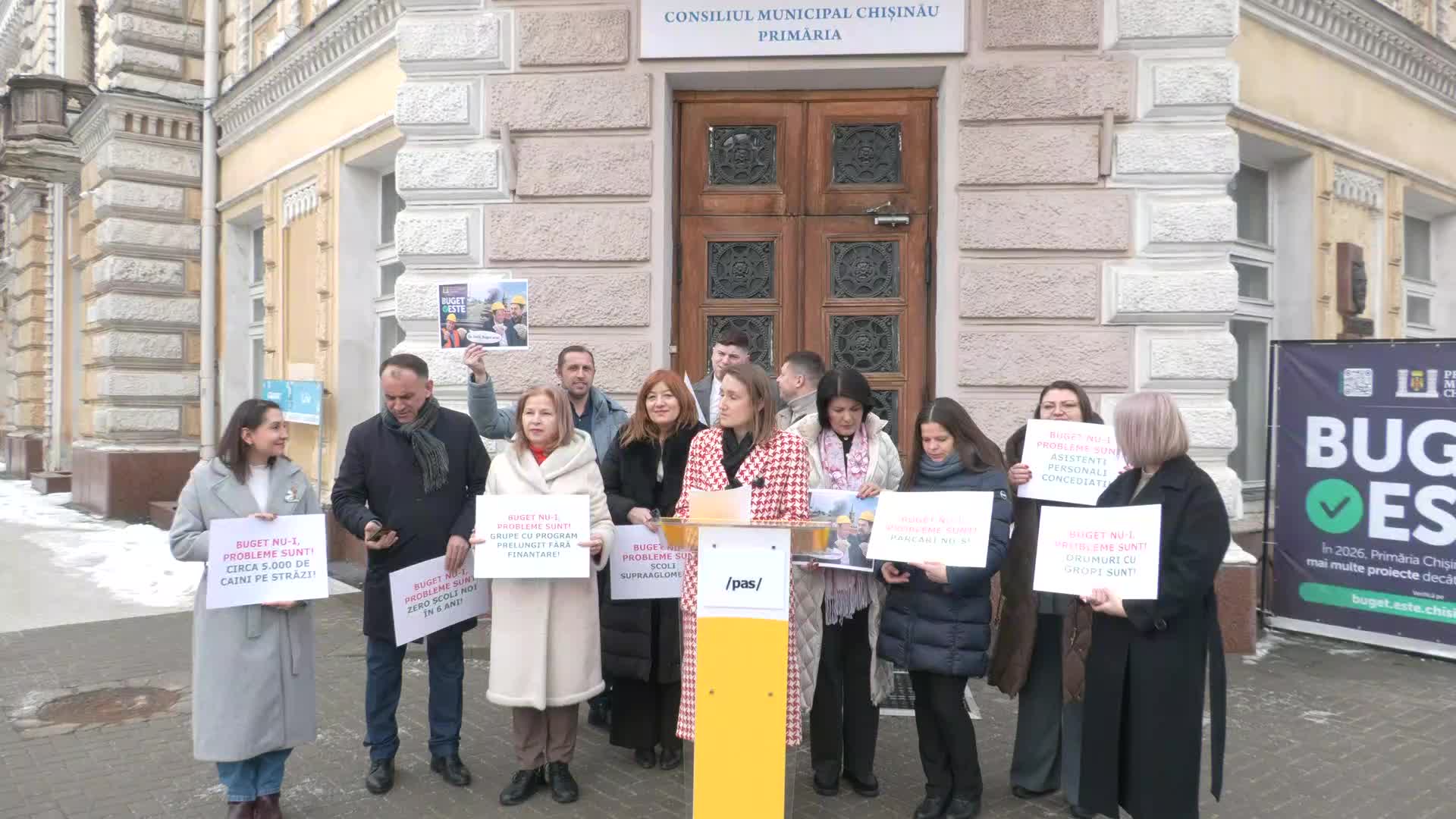 Conferință de presă organizată de fracțiunea PAS din Consiliul Municipal Chișinău