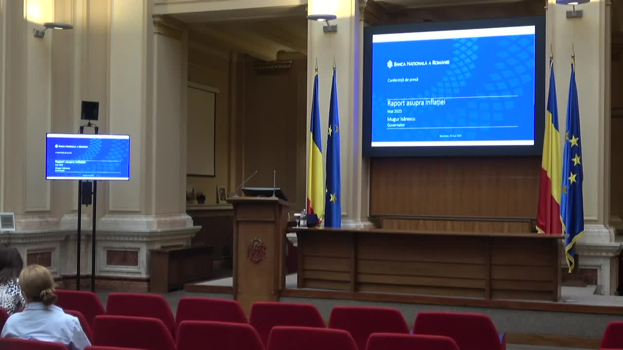 Conferința de prezentare a Raportului trimestrial asupra inflației – mai 2025, susținută de Mugur Isărescu, Guvernatorul BNR
